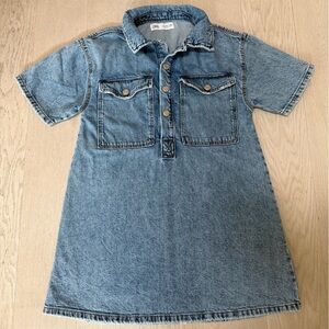 Zara Light Blue Denim Overalls
